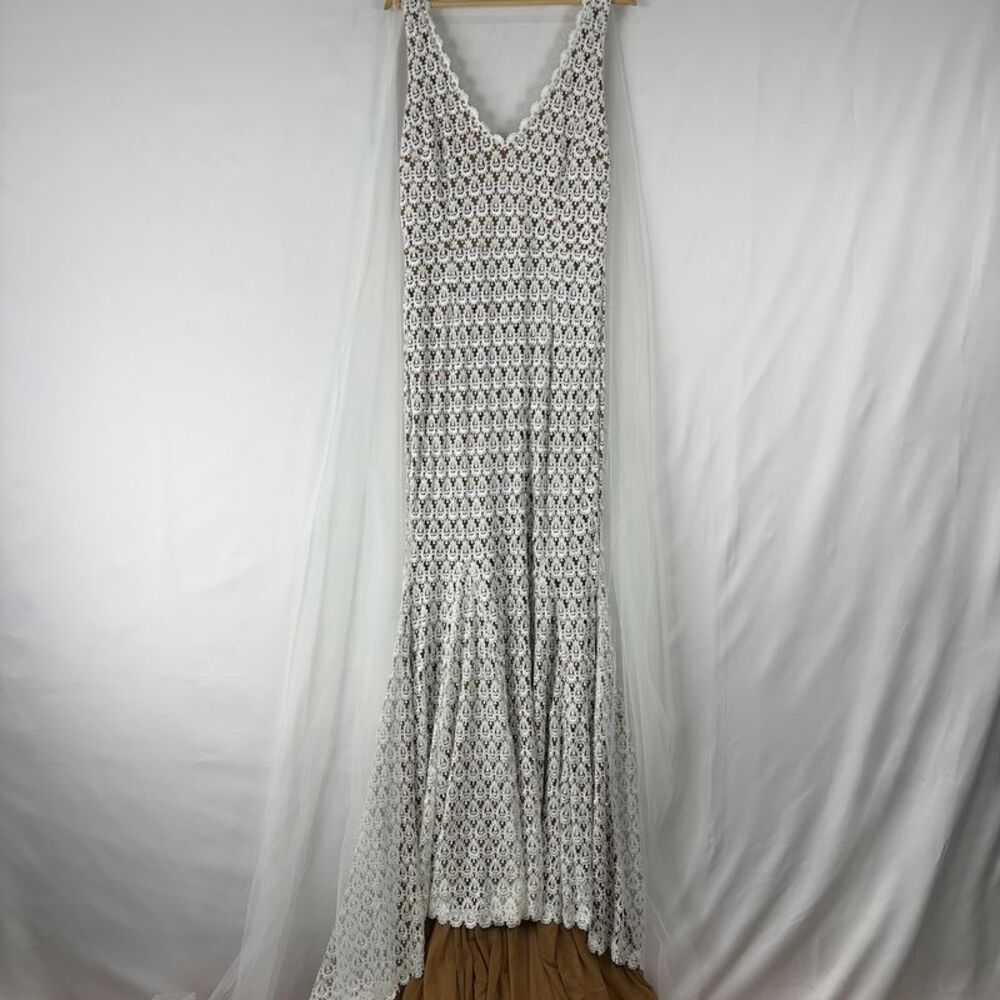 Daughters of Simone Crochet Lace Wedding Dress